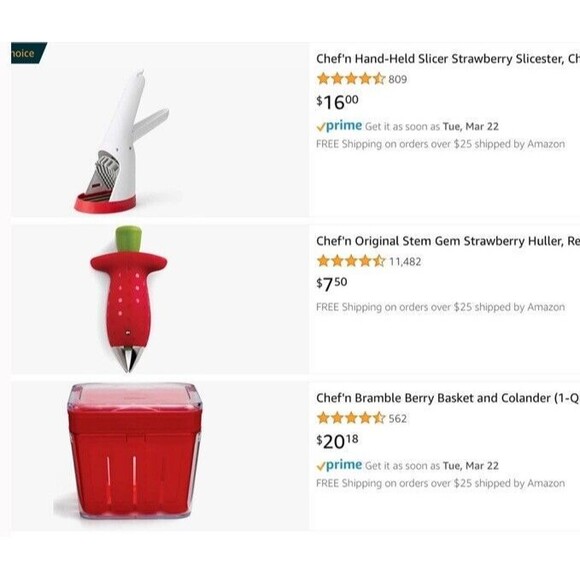 Chef'n Complete Strawberry StemGem, Slicer & Container Set New in open box - Picture 6 of 6